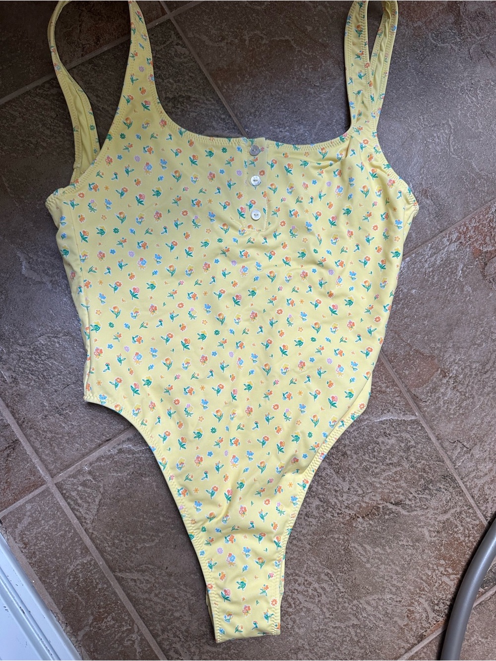 Frankie’s Bikinis x Pamela | Yellow Floral One-Piece Swimsuit